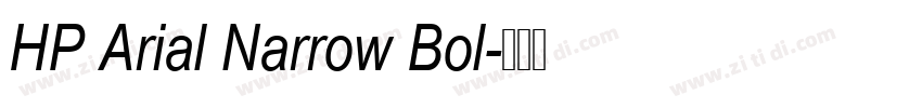 HP Arial Narrow Bol字体转换
